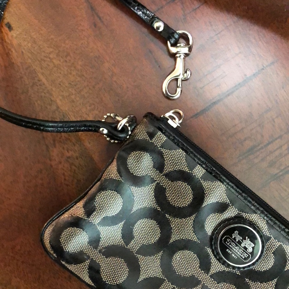 Coach Leather Signature Wristlet - Picture 4 of 5